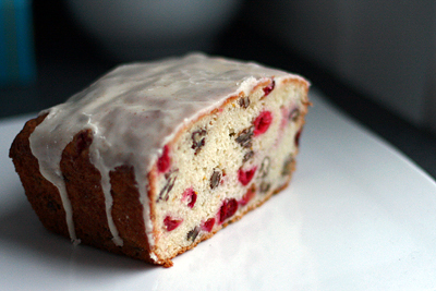 Cranberry Nut Bread with Brown Butter Icing