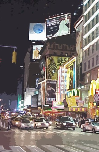 new york city time square at night. New York City - Times Square @