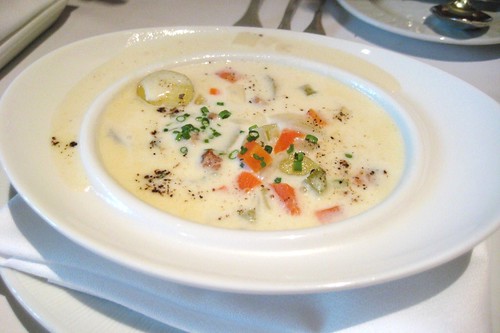White Chowder with Manila Clams @ The Water Grill by you.