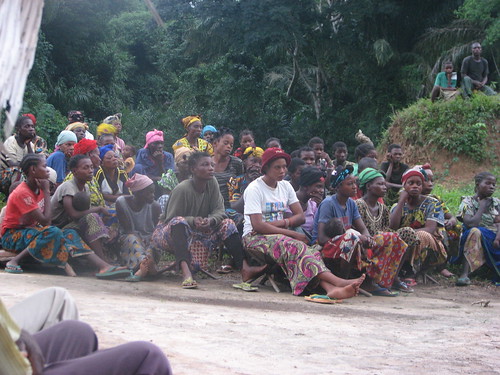 Obenge village listens to Mme A.T.