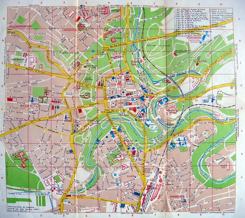 luxembourg map 1967