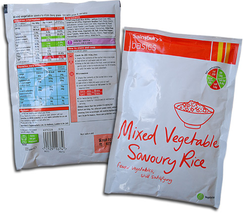 Sainsbury's Basics Mixed Vegetable Savoury Rice