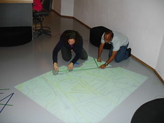 Sarah & Aquino making Aquino's map