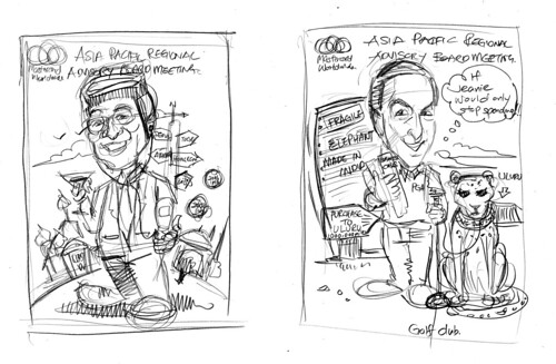 Caricatures of TST and Heuer Mastercard drafts 2