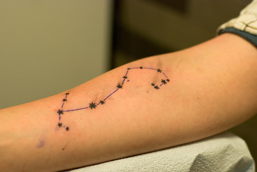 constellation tattoo. I got my first tattoo.