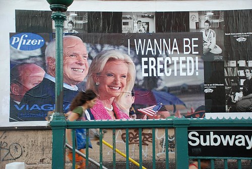 Ron English McCain I Wanna Be Erected poster