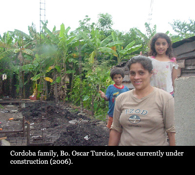 Currently Under Construction. Cordoba family Bo Oscar Turcios house currently under construction 2 (2006)