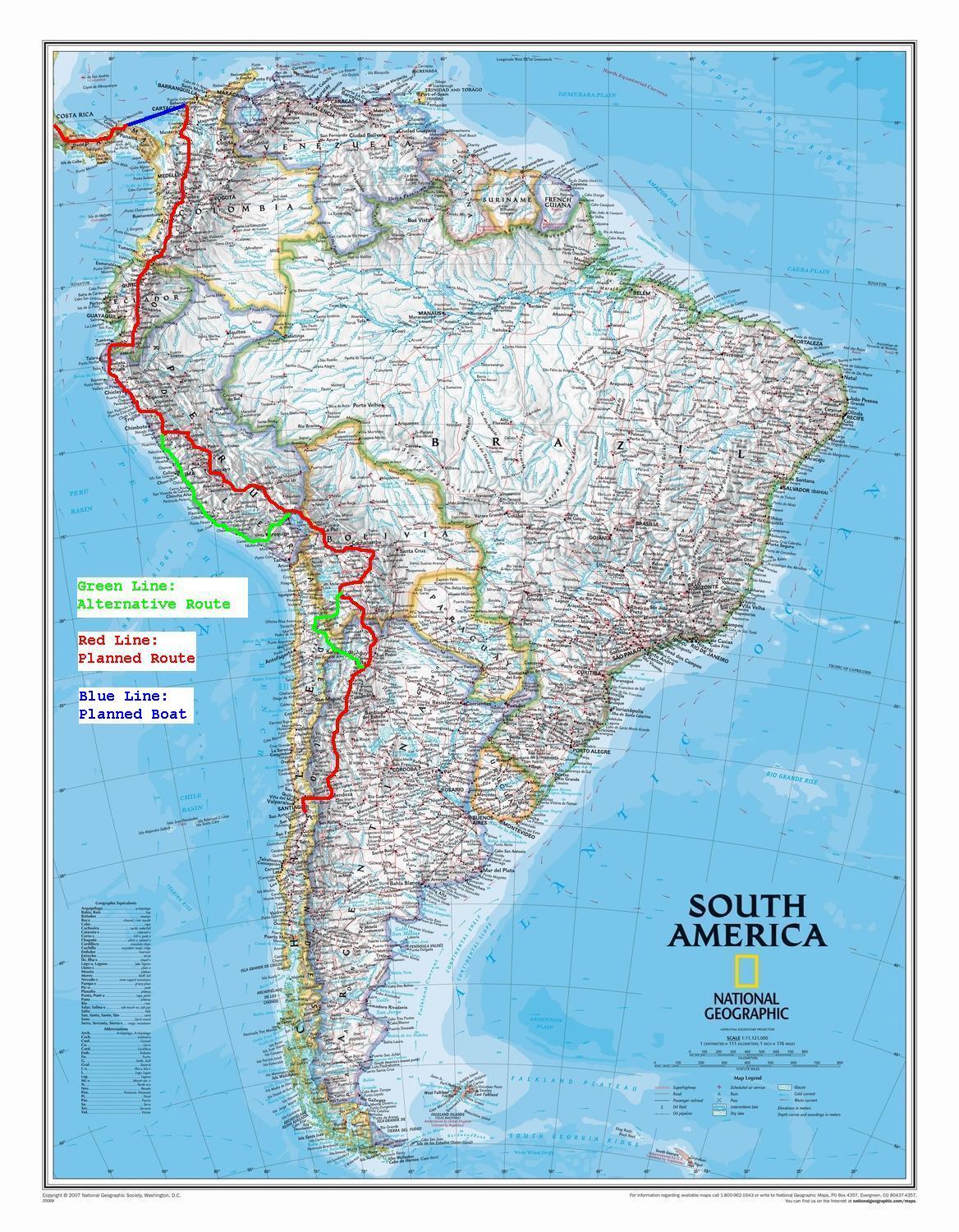 Worldtravellersdk Blog Archive Route Map For South America Planned 0571