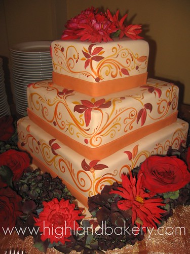 fall wedding cake by Karen Portaleo Highland Bakery