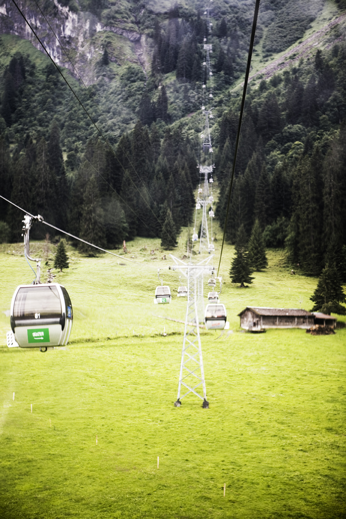 on the cable car to Mt. Titlis, Switzerland