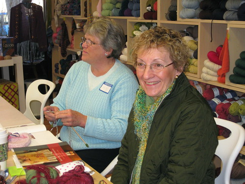 Kitty and Dottie in Louisa's workshop