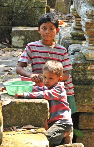 Kids Selling Souvenirs at Angkor