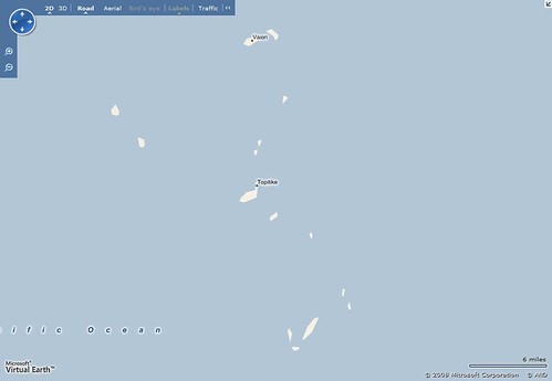 Marokau and Ravahere Atolls - MS Virtual Earth Map (1:300,000)