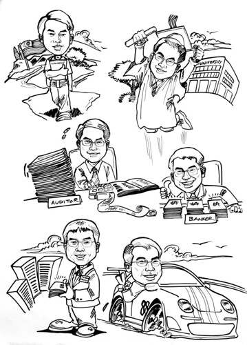 Caricatures for Affinity Equity Partners ink