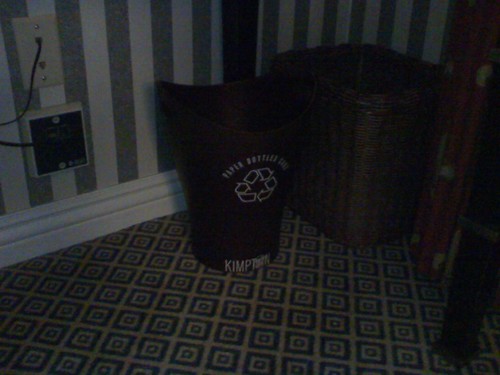 Hotel monaco recycling bin