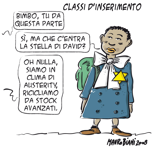 Una vignetta di Mauro Biani