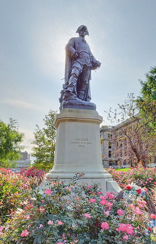 Statue of Pierre Laclède Liguest, in Saint Louis, Missouri, USA