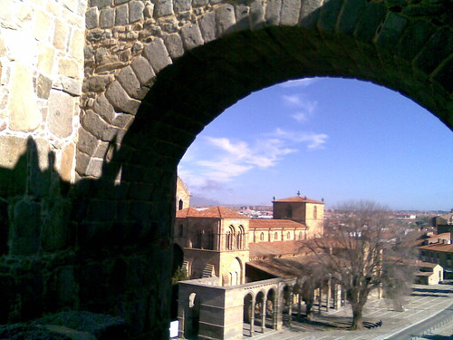 View through city gate