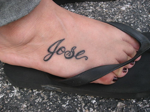  Anel's Foot Tattoo - "Jose" 