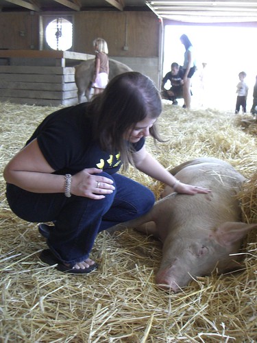 Aimee with Little Piggy