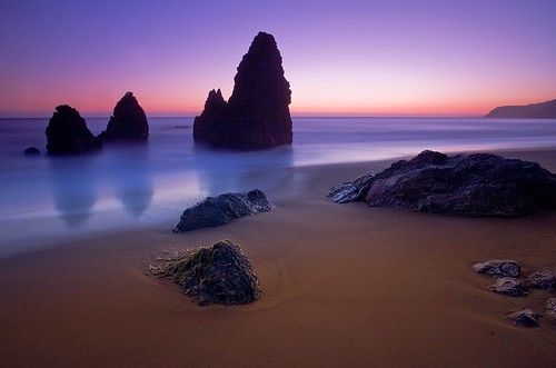 purple sunset beaches. Rodeo Beach Sunset - Marin