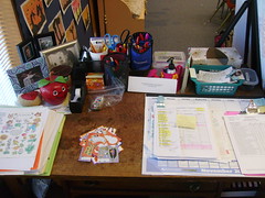 my desk-very clean for a teacher by alchemyjen