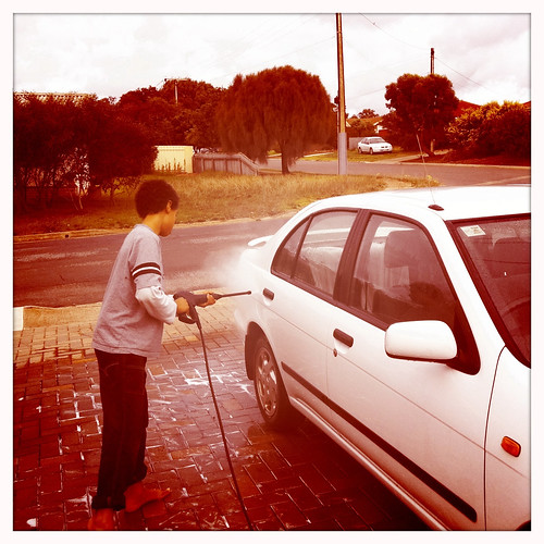 He's washing my car. Day 201/365
