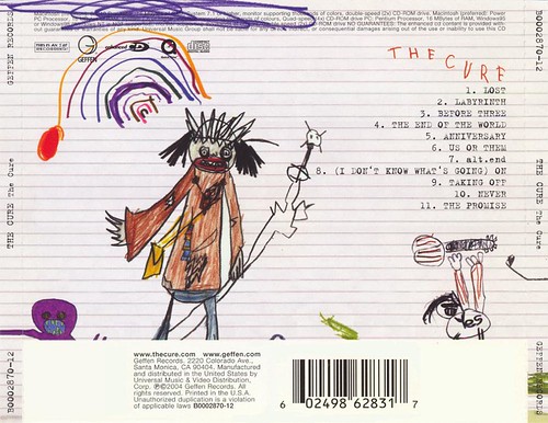The Cure: self titled 2004 (rear insert)