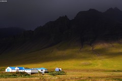 Iceland, Miklaholtssel (a farm in Iceland: lig...