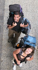 Farewell with backpacks, or so we thought, Donostia-San Sebastian, Spain