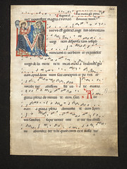 Leaf from a choirbook, about 1250, Germany or northern Netherlands.  Museum no. 1519