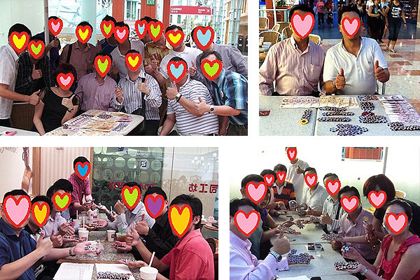 Pictures of Baccarat Institute's students showing off their alleged winnings (pictures via Baccart Institute's website)