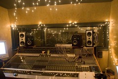 control room of the recording studio.