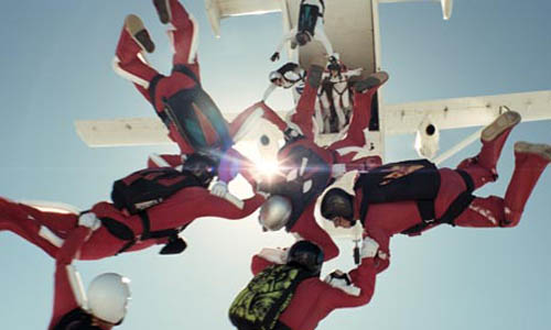 Honda LIVE skydiving ad