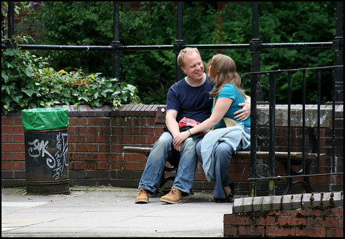 Candid couple in Reading