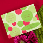 Casual Invitations, Fuchsia and green colorful casual card<br />Wedding invitation design, wedding invitation, flowers, photos