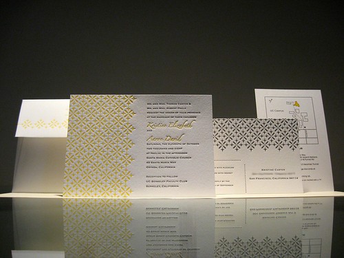 This was one of our original letterpress wedding invitation designs and has