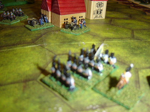 Austrian infantry division cuts off French left flank