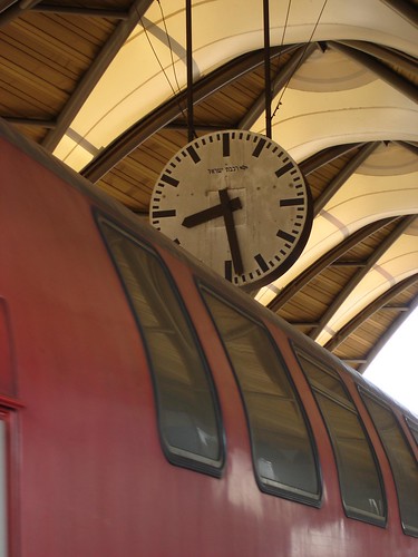 Clock and train
