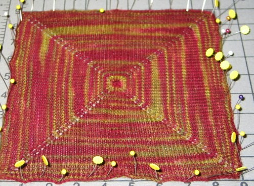 Sock yarn blanket square