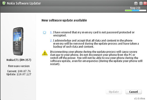 E71 Firmware Update
