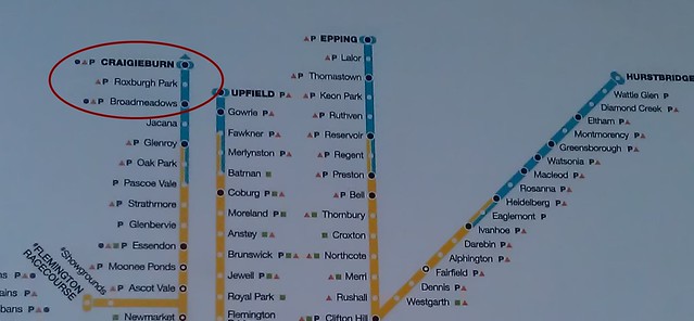 Southern Cross Station - train network map still missing Coolaroo