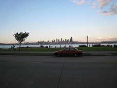Seattle Skyline and Street
