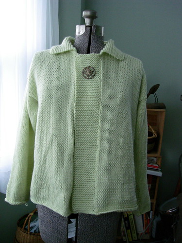 Celery Green Sweater-Front