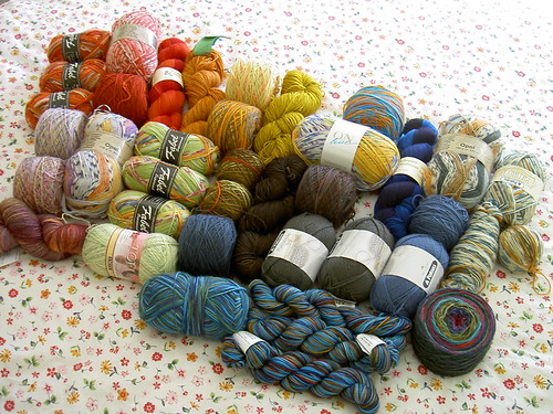 Sock yarn stash November 2008