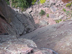 Summit of Whale's Tail looking down West Dihedral (5.4)