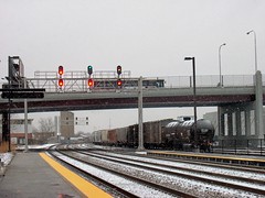 Chicago winter railroading. Chicago Illinois. January 2007.