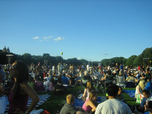 the sea of people in Central Park.