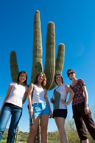 The CU-WISE women - me + cactus at GHC09