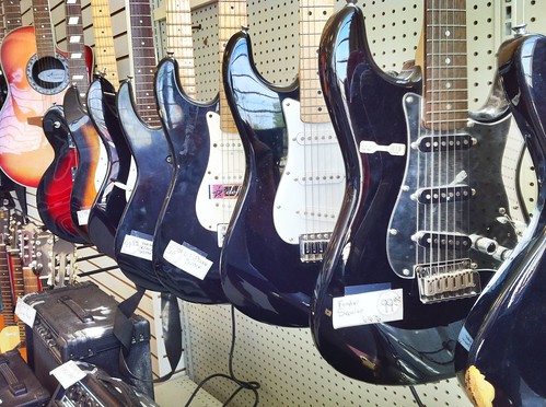 Guitars in an OKC Pawn Shop